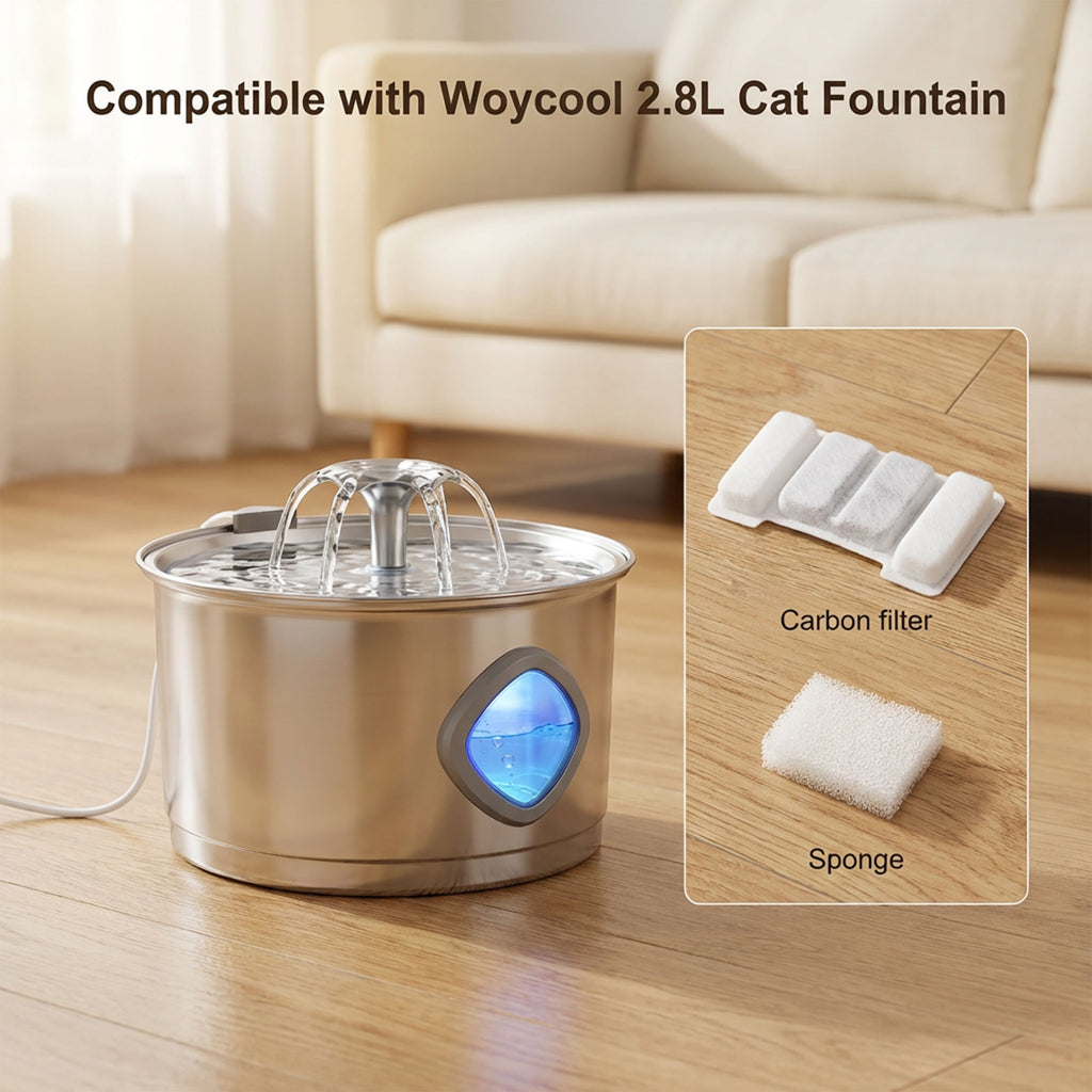 12 Packs Replacement Filters for LUMOVET 2.8L Cat Water Fountain