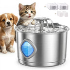 Cat Water Fountain - 8 Filters & 8 Sponges, 2.8L