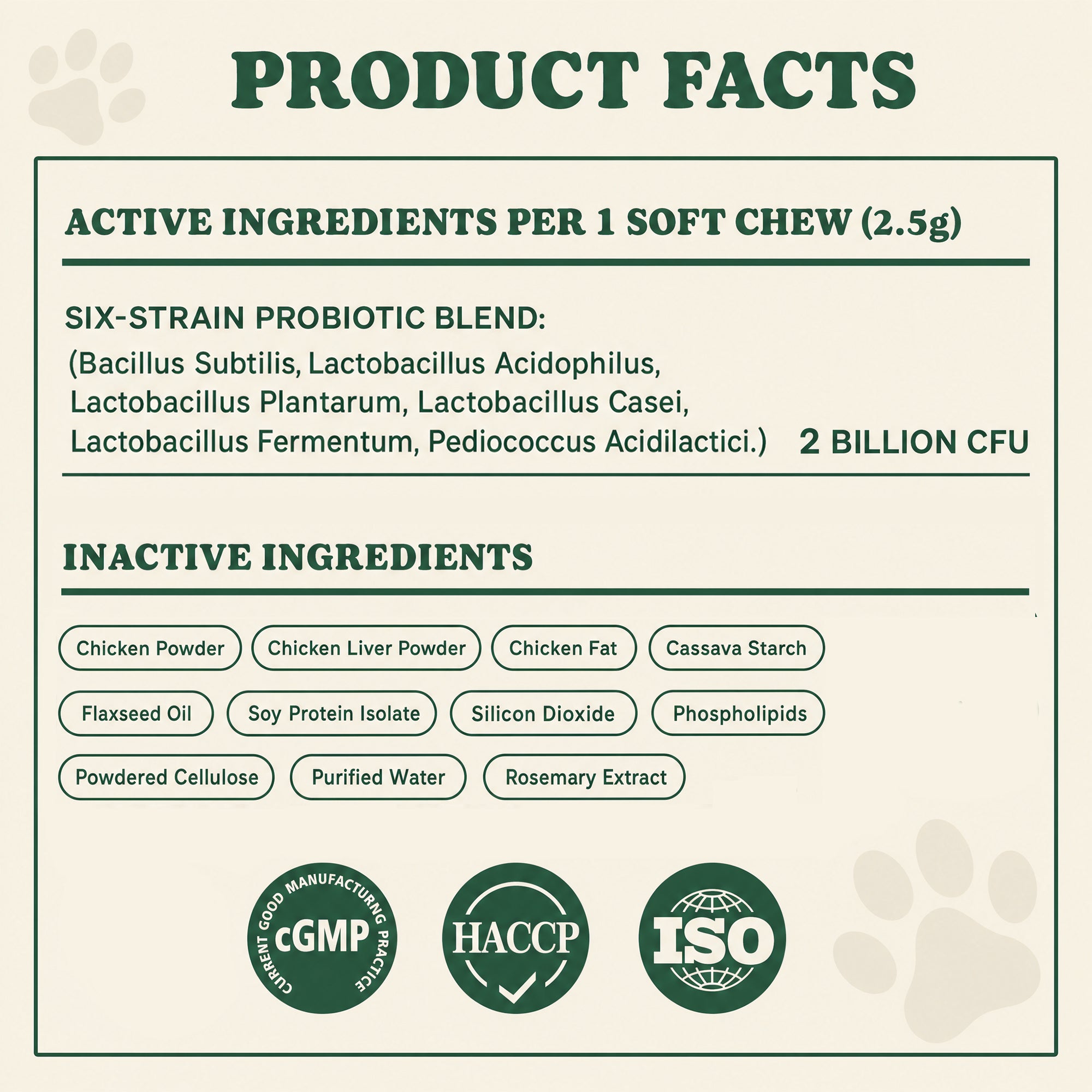 Probiotics for Dogs Probiotics Chews